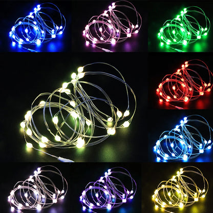USB LED Fairy Lights – Copper & Silver Wire (1/5/20/20M) | Trendorio