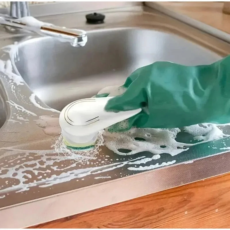 Five-in-One Electric Cleaning Brush – Bathroom & Kitchen Scrubber | Trendorio Shop