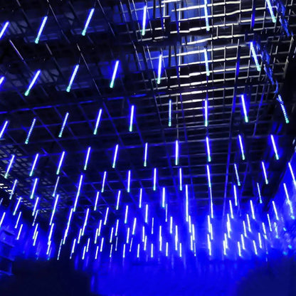 LED Meteor Shower Rain Lights – Waterproof Falling Raindrop String Lights for Christmas, Holidays & Outdoor Garden Decor