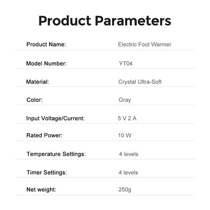 USB Powered Plush Electric Foot Warmer – Cozy Heat for Home & Office