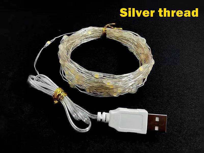 USB LED Fairy String Lights – Copper & Silver Wire (3/10/20M) | Trendorio