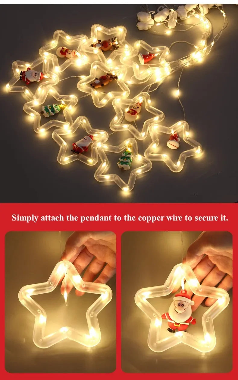 Christmas LED Curtain Strip Lights – USB Garland Fairy Lights | Trendorio