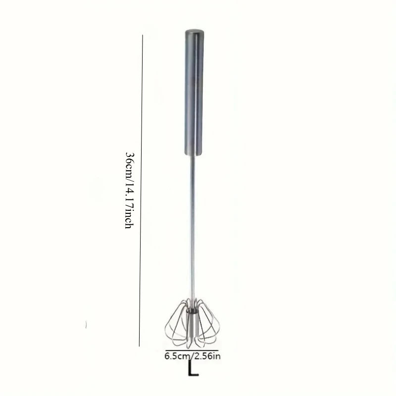 Stainless Steel Egg Beater Durable Semi-Automatic Mixer for Effortless Egg Cream Mixing Stirring and Beating for Kitchen Baking