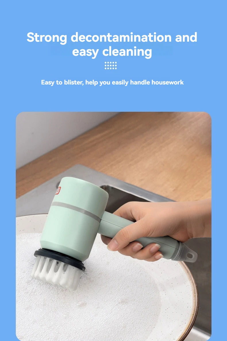 Handheld 5-in-1 Electric Cleaning Brush – Compact Multi-Surface Scrubber | Trendorio Shop