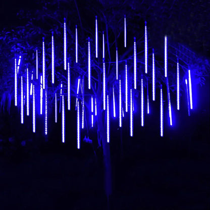 LED Icicle Curtain String Lights – 30/50cm Meteor Shower Style Lights for Christmas, Garden & Wedding Decor