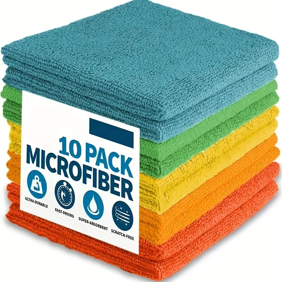 Ultra-Fine Microfiber Kitchen Cleaning Towel Set – Absorbent, Soft & Stain-Removing Cloths (5/10/20 pcs) | Trendorio Shop