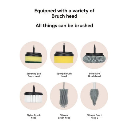 Handheld 5-in-1 Electric Cleaning Brush – Compact Multi-Surface Scrubber | Trendorio Shop