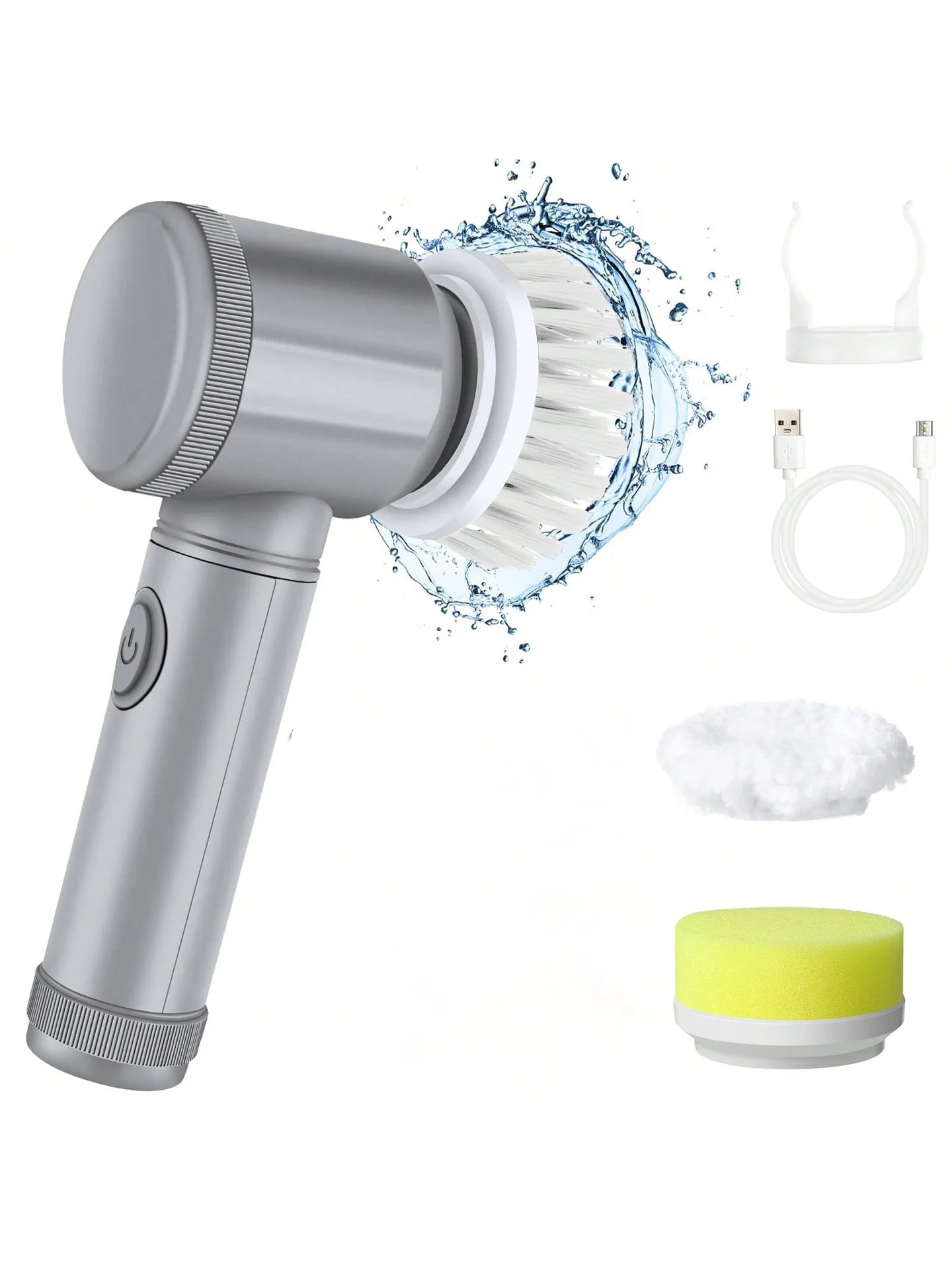 5-in-1 Electric Cleaning Brush Set – Multi-Purpose Kitchen & Bathroom Scrubber & Shoe Polishing Tool | Trendorio Shop