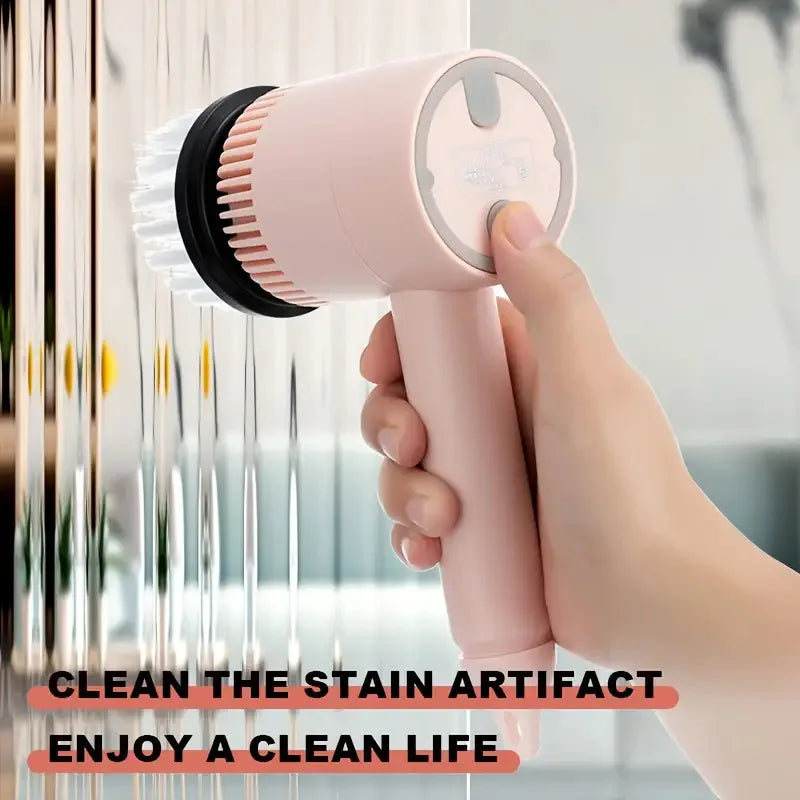 Handheld 5-in-1 Electric Cleaning Brush – Compact Multi-Surface Scrubber | Trendorio Shop