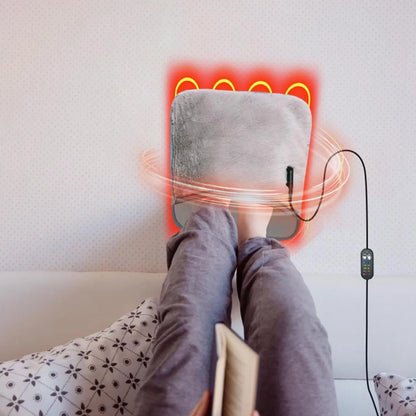 Compact USB Heated Foot Warmer – Plush Foot Heating Mat for Cold Feet