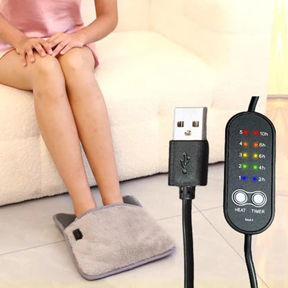 Compact USB Heated Foot Warmer – Plush Foot Heating Mat for Cold Feet