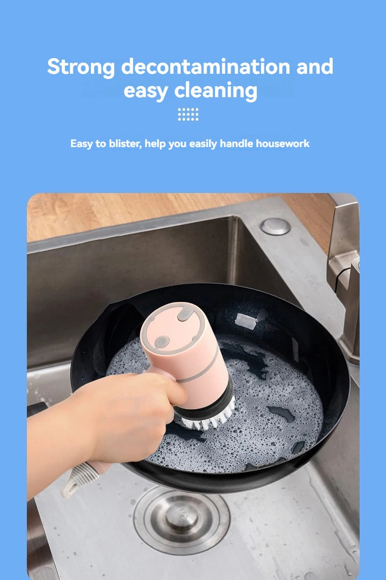 Handheld 5-in-1 Electric Cleaning Brush – Compact Multi-Surface Scrubber | Trendorio Shop