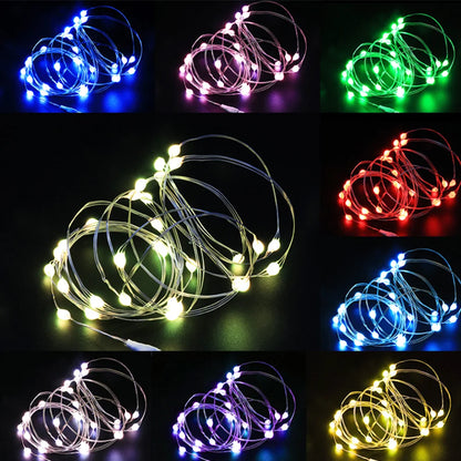 USB LED Fairy String Lights – Copper & Silver Wire (3/10/20M) | Trendorio