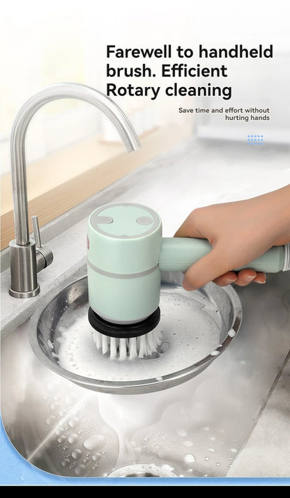 Handheld 5-in-1 Electric Cleaning Brush – Compact Multi-Surface Scrubber | Trendorio Shop