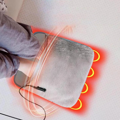 Compact USB Heated Foot Warmer – Plush Foot Heating Mat for Cold Feet