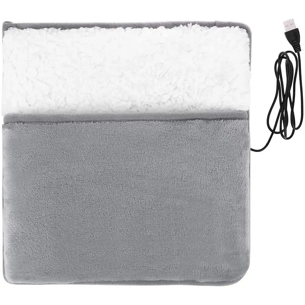 Soft Velvet Heated Foot Pad – USB Rechargeable Foot Warmer