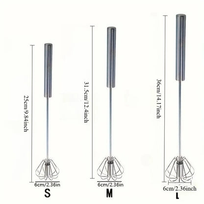 Stainless Steel Egg Beater Durable Semi-Automatic Mixer for Effortless Egg Cream Mixing Stirring and Beating for Kitchen Baking