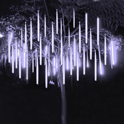 LED Icicle Curtain String Lights – 30/50cm Meteor Shower Style Lights for Christmas, Garden & Wedding Decor