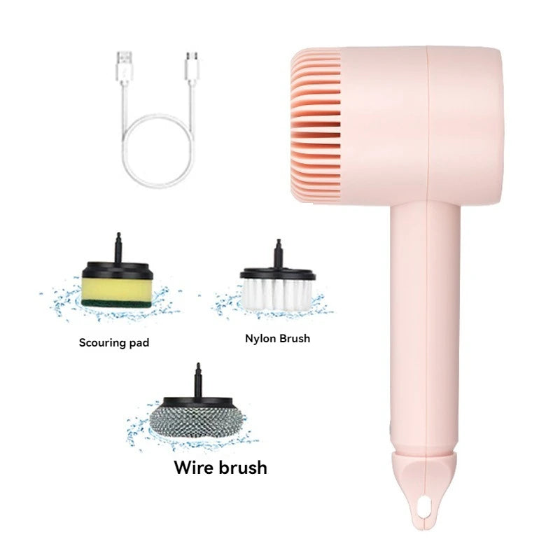 Handheld 5-in-1 Electric Cleaning Brush – Compact Multi-Surface Scrubber | Trendorio Shop
