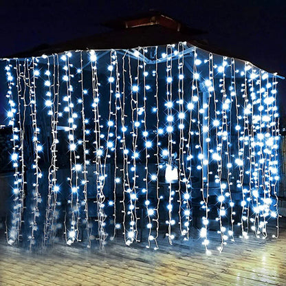 LED Icicle Curtain Lights – 3×3 m 8-Mode Fairy Light Garland | Trendorio Shop