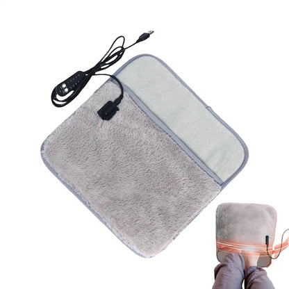 Compact USB Heated Foot Warmer – Plush Foot Heating Mat for Cold Feet