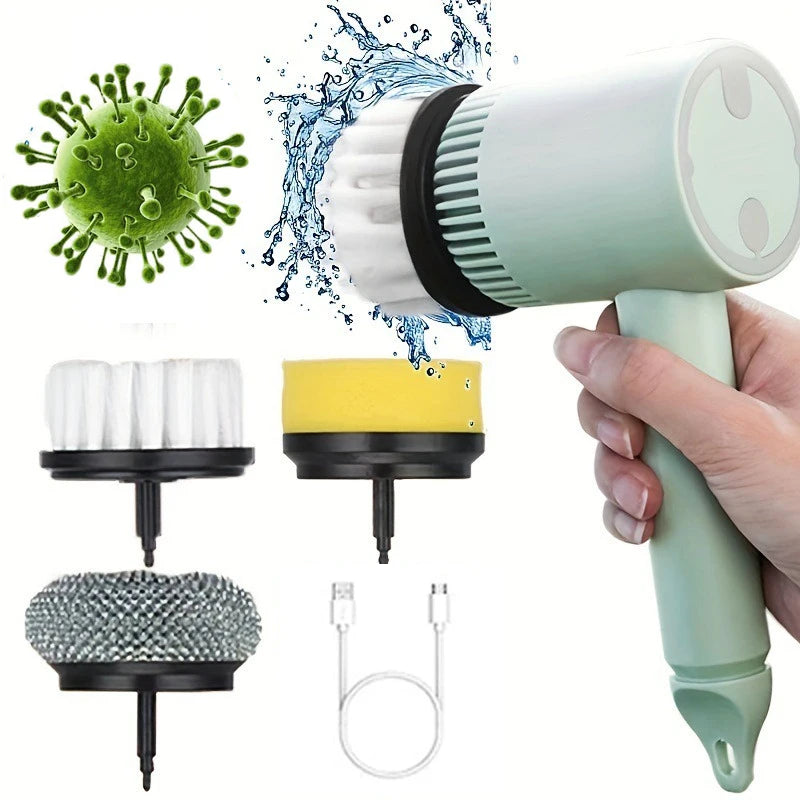 Handheld 5-in-1 Electric Cleaning Brush – Compact Multi-Surface Scrubber | Trendorio Shop