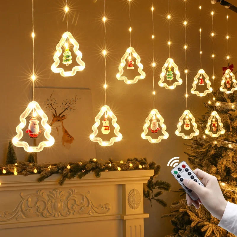 Christmas LED Curtain Strip Lights – USB Garland Fairy Lights | Trendorio