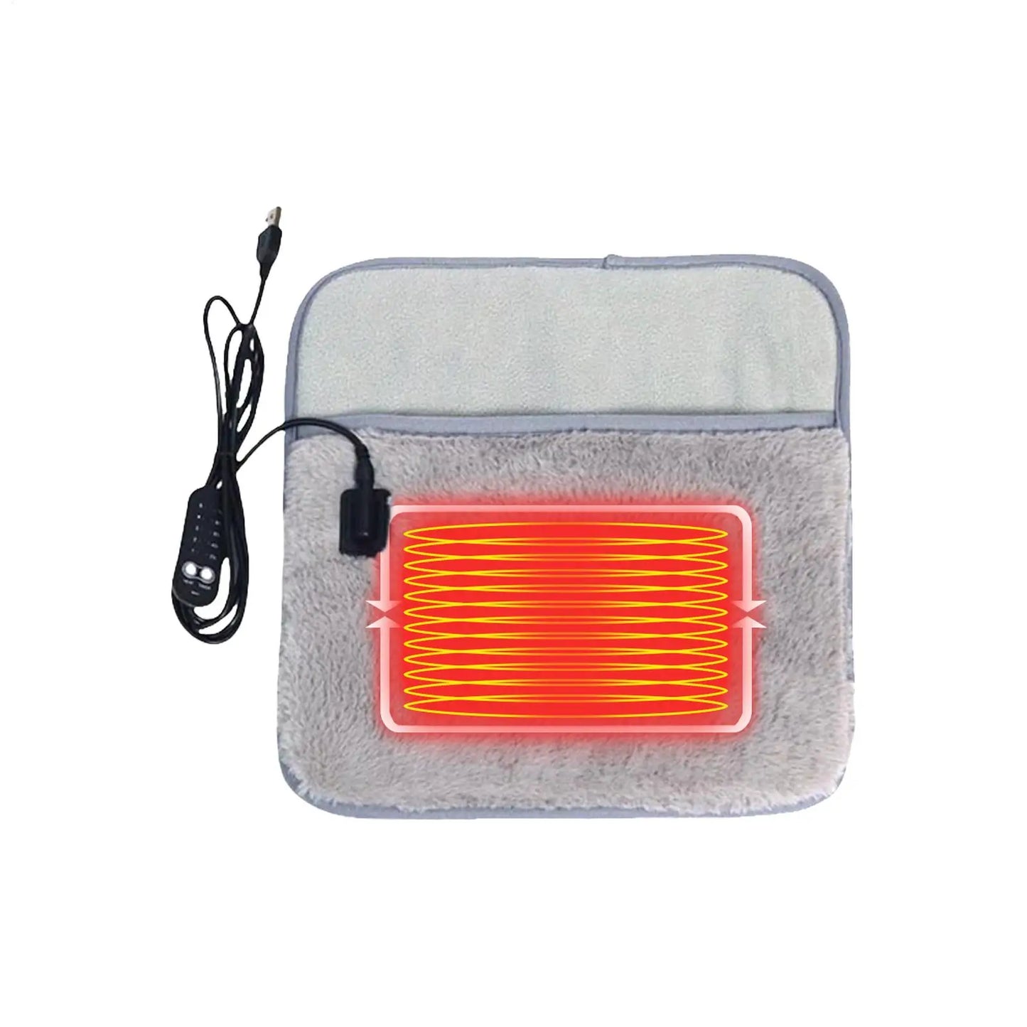 Compact USB Heated Foot Warmer – Plush Foot Heating Mat for Cold Feet