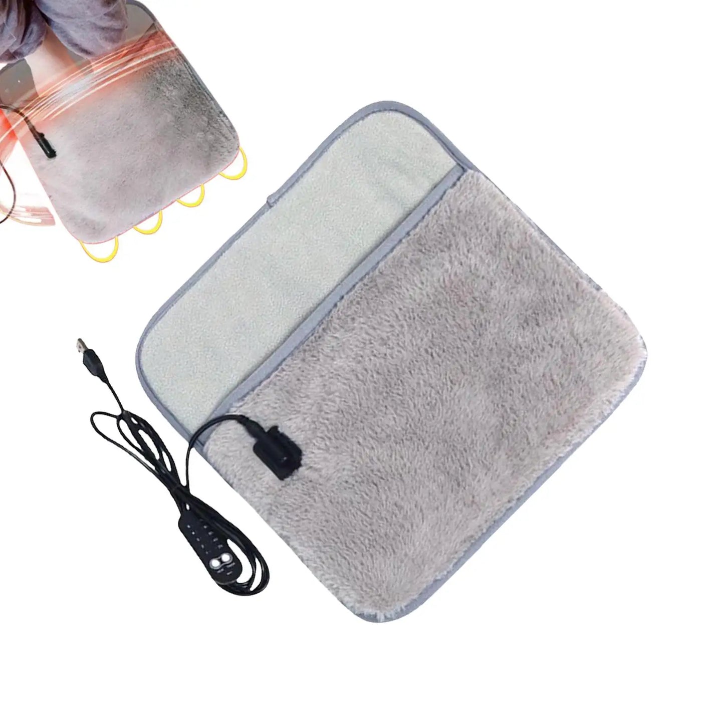 Compact USB Heated Foot Warmer – Plush Foot Heating Mat for Cold Feet