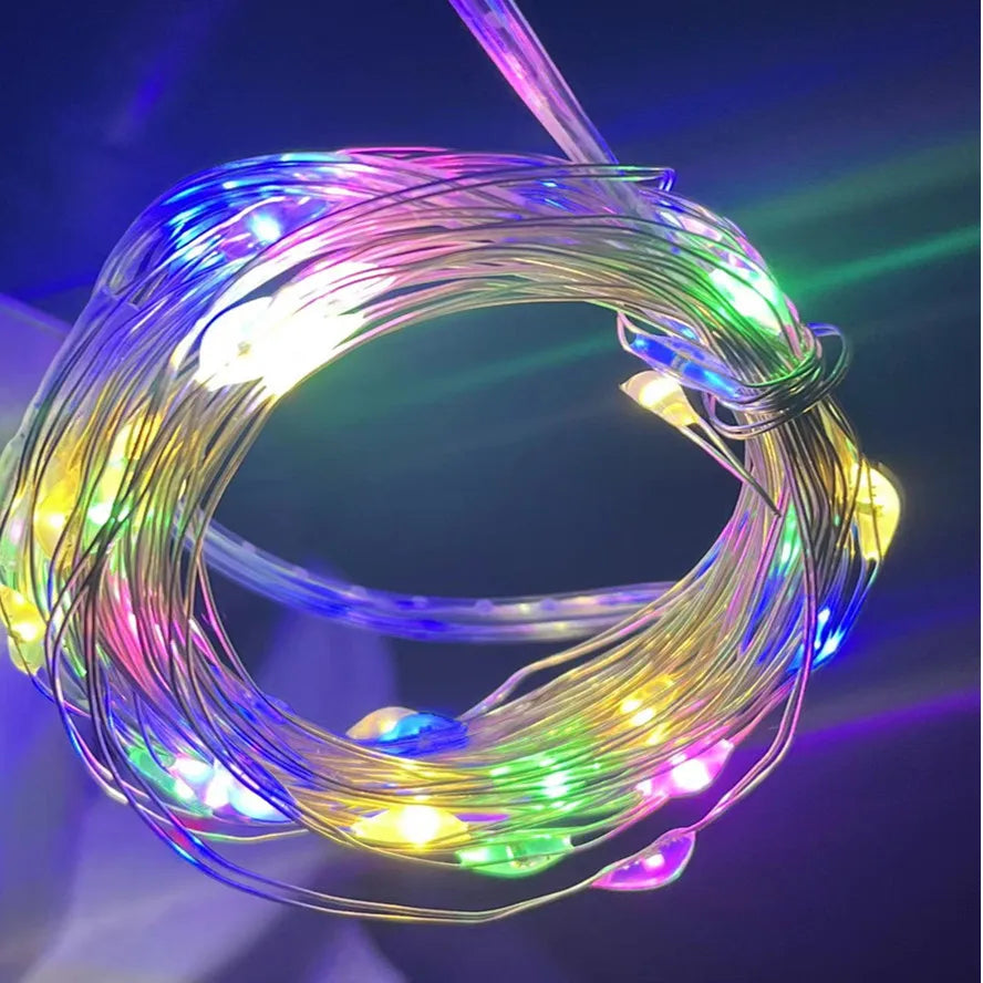 USB LED Fairy Lights – Copper & Silver Wire (1/5/20/20M) | Trendorio
